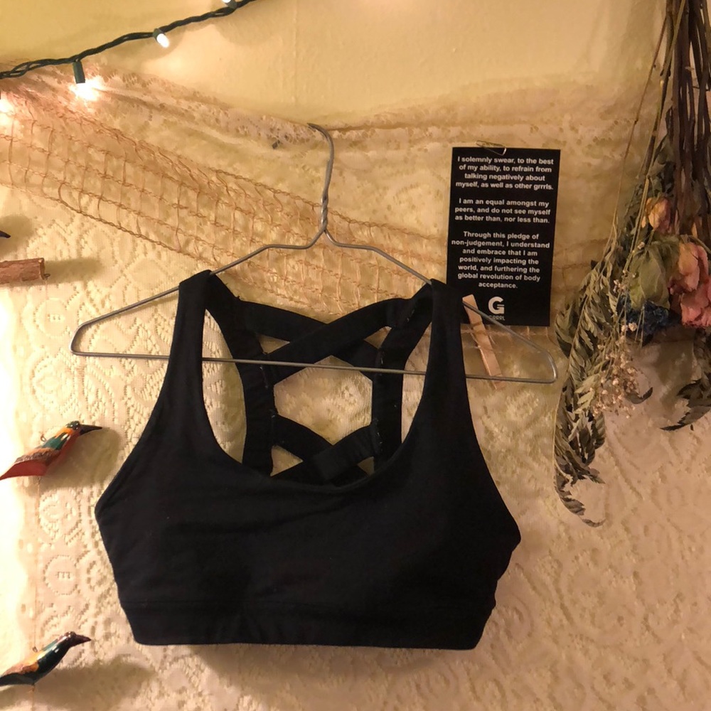 Strappy sports bra